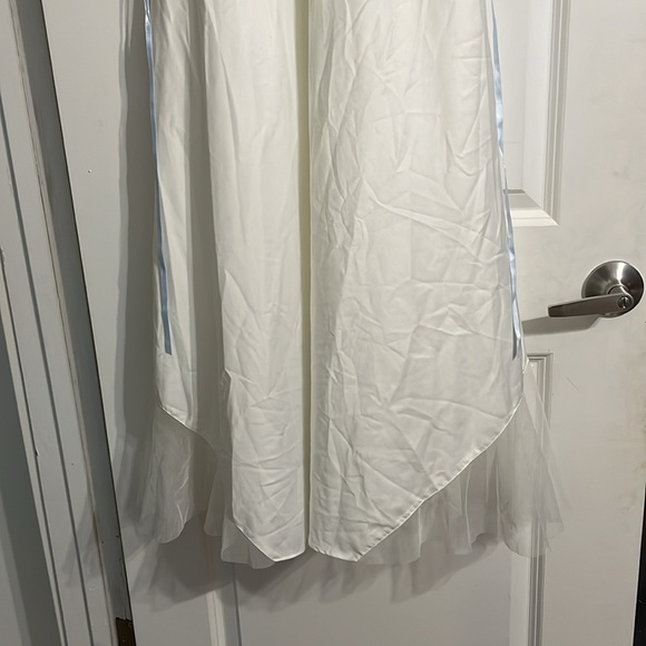 Flora Satin Nightgown Slip Dress Lace Mesh Bridal Feminine Casual Midi Romantic - Picture 3 of 15